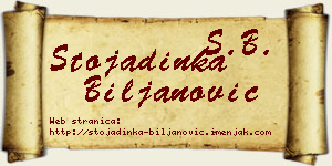 Stojadinka Biljanović vizit kartica